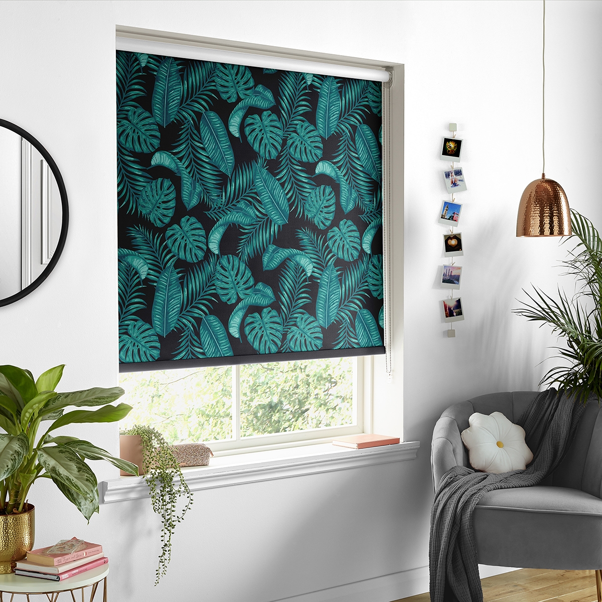 Product photograph of Skinny Dip Dominica Midnight Roller Blind from Choice Furniture Superstore.